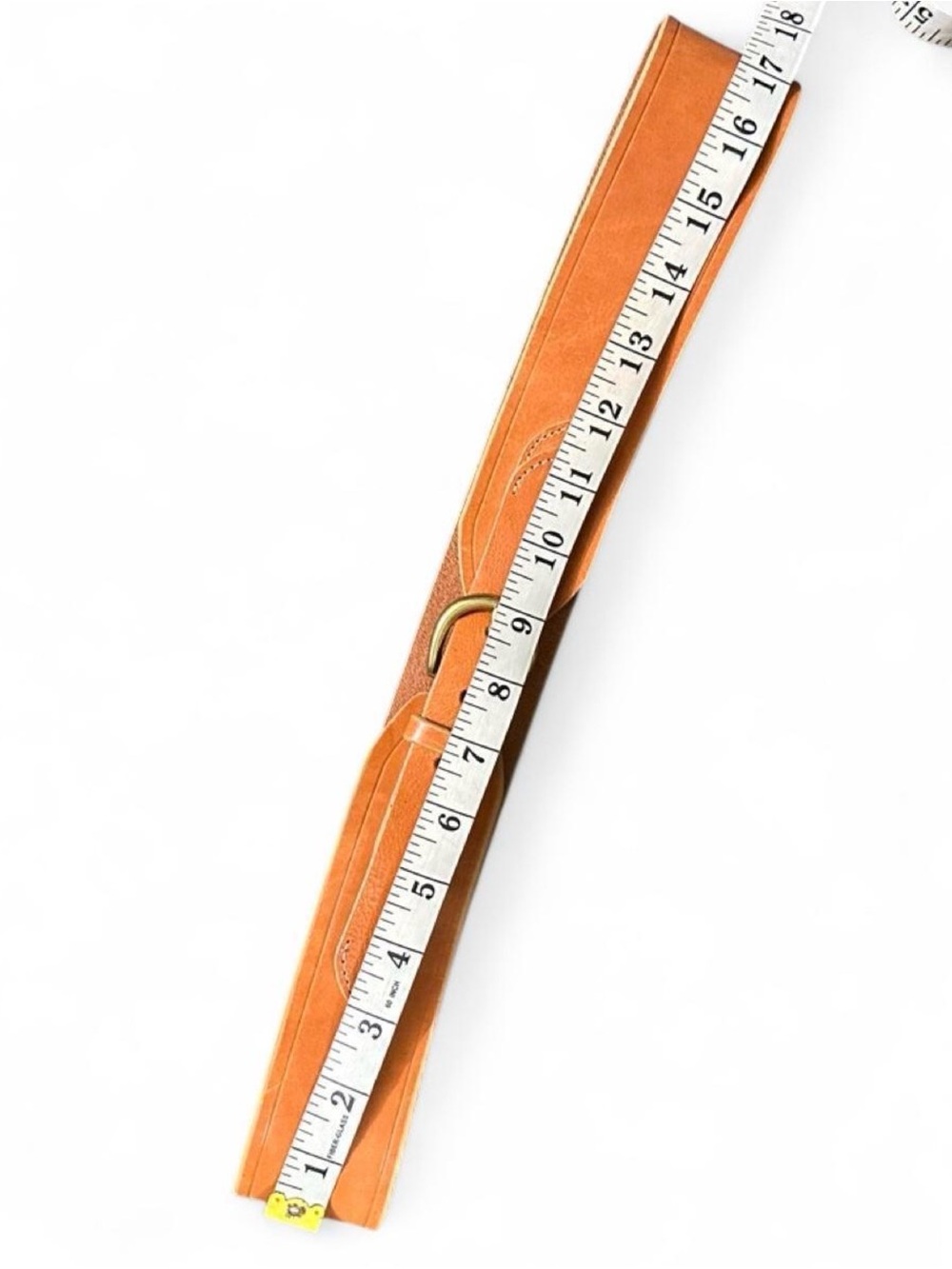 J. Crew Tan Leather Waist Belt with Gold Round Buckle - Picture 8 of 8